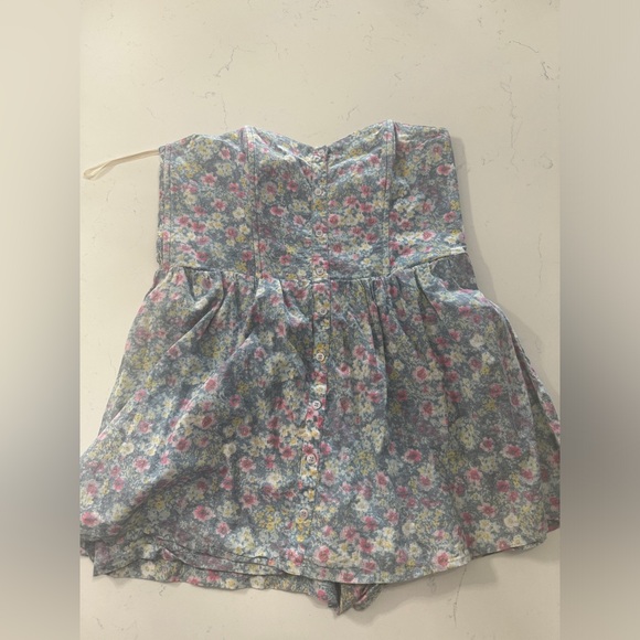 Vintage American Apparel Floral Strapless Romper - Picture 6 of 9